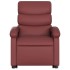 Sillón reclinable de masaje de pie cuero artificial rojo