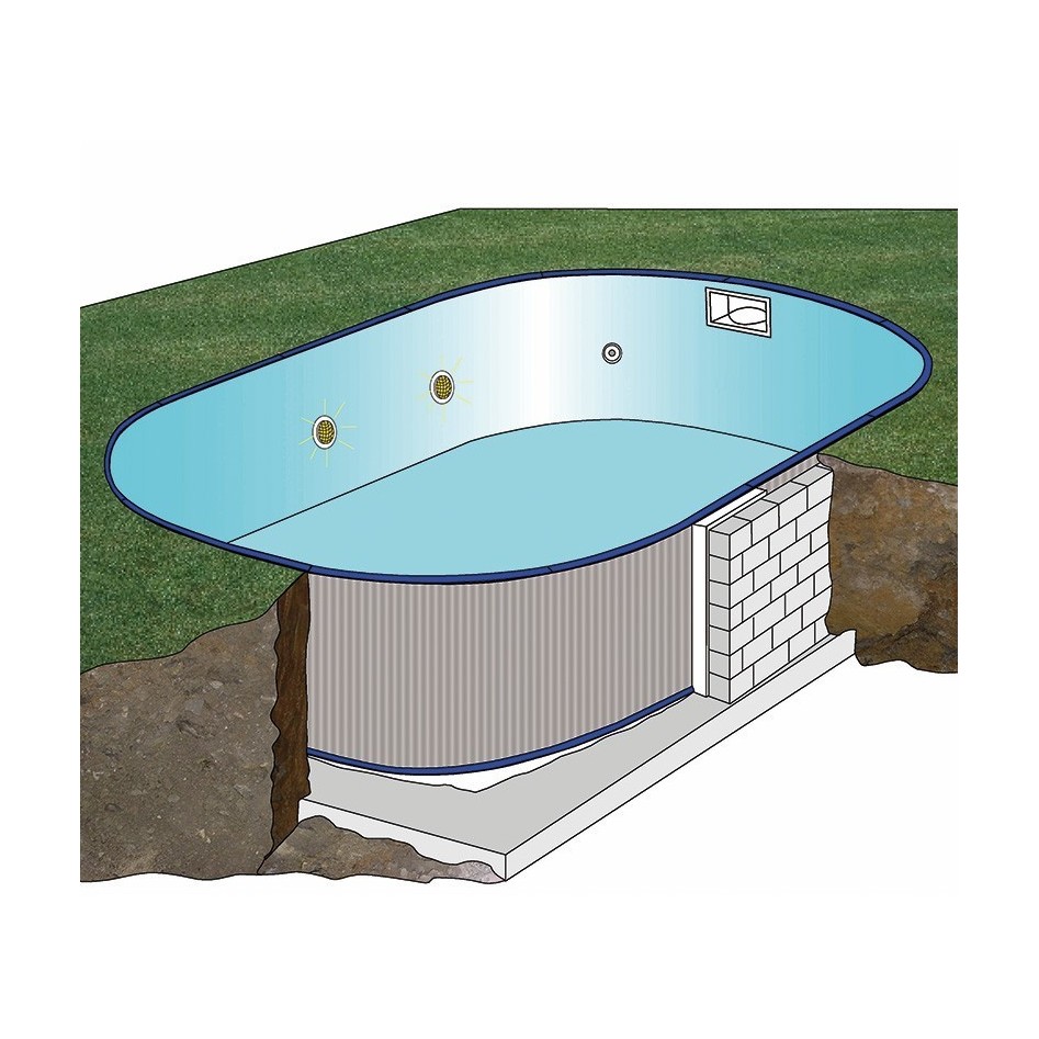 Piscina ovalada, modelo Moorea 700x320X150