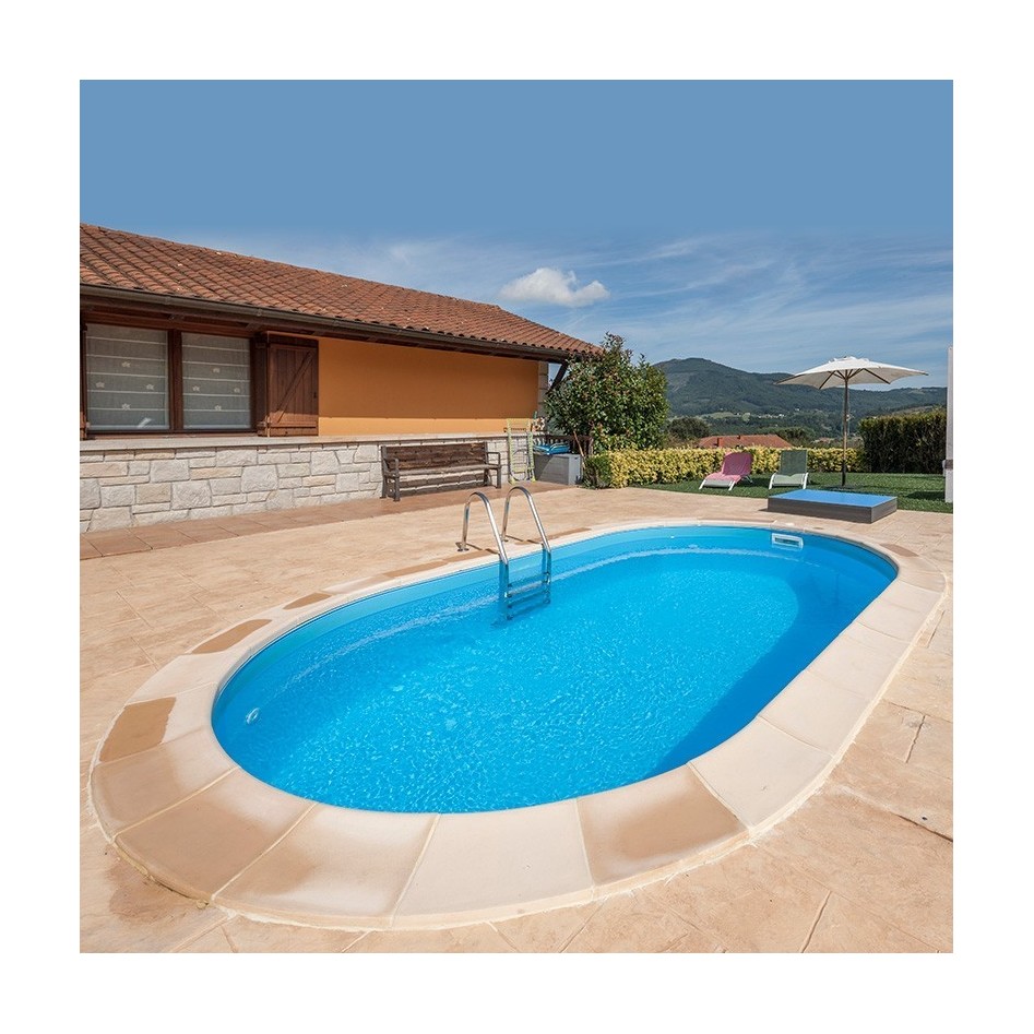 Piscina ovalada, modelo Moorea 700x320X150
