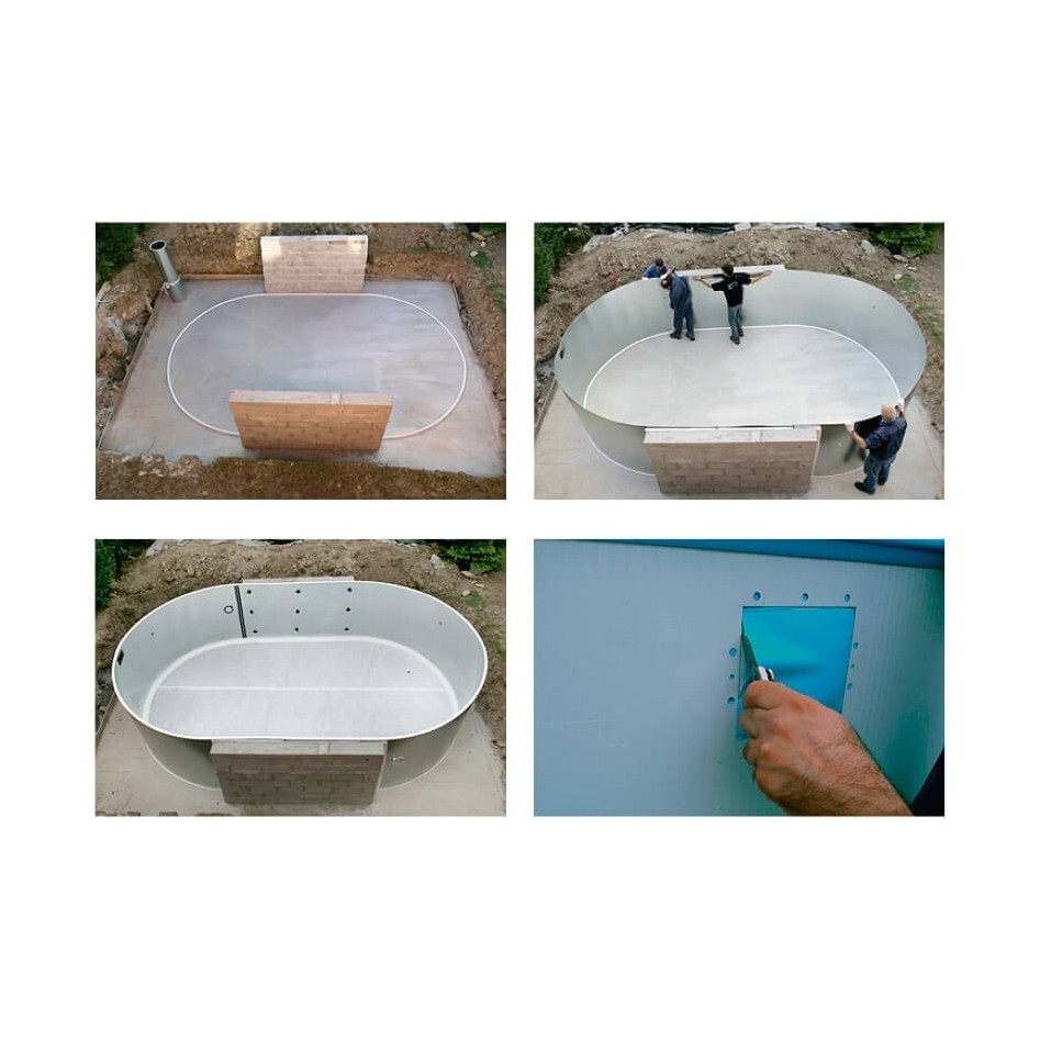 Piscina ovalada, modelo Moorea 800x400X150