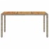 Mesa de jardín superficie madera acacia ratán gris