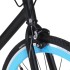 Bicicleta de piñón fijo negro y azul 700c 59