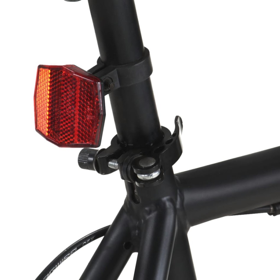 Bicicleta de piñón fijo negro y azul 700c 59