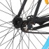 Bicicleta de piñón fijo negro y azul 700c 59