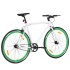 Bicicleta de piñón fijo blanco y verde 700c 59