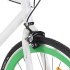 Bicicleta de piñón fijo blanco y verde 700c 59