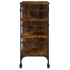Carrito de cocina de madera roble ahumado 87,5x38,5x84,5