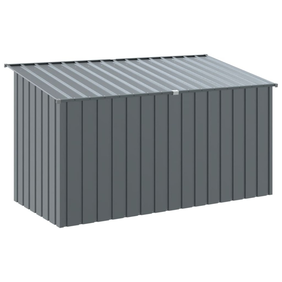 Caseta perros con tejado acero galvanizado gris 196x91x110
