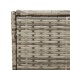 Caja de almacenaje de jardín ratán sintético gris