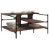 Mesa de centro madera ingeniería roble marrón 100x100x48,5