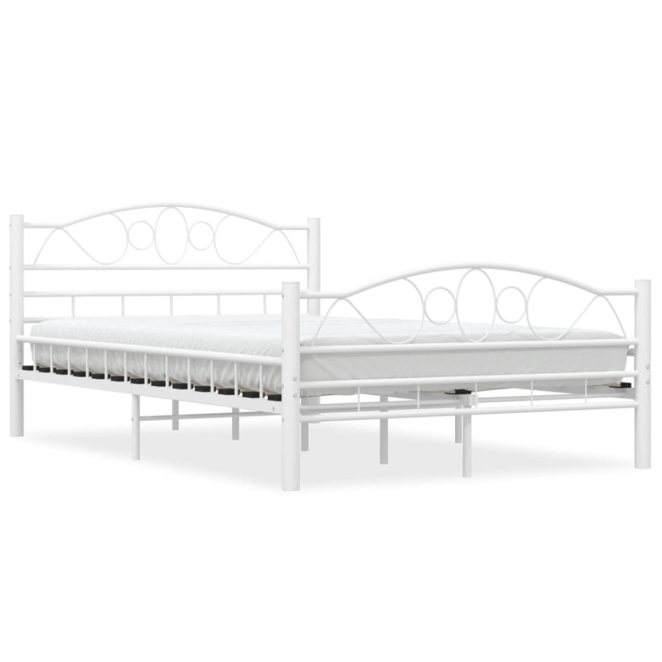 Estructura de cama metal blanco 120x200