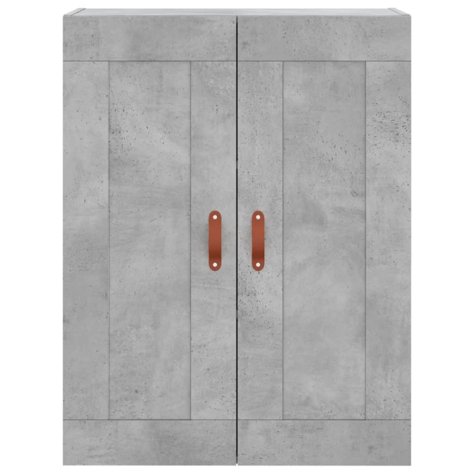 Aparador alto madera contrachapada gris hormigón 69,5x34x180