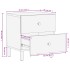 Mesitas de noche 2 uds madera maciza de mango negro 40x33x46