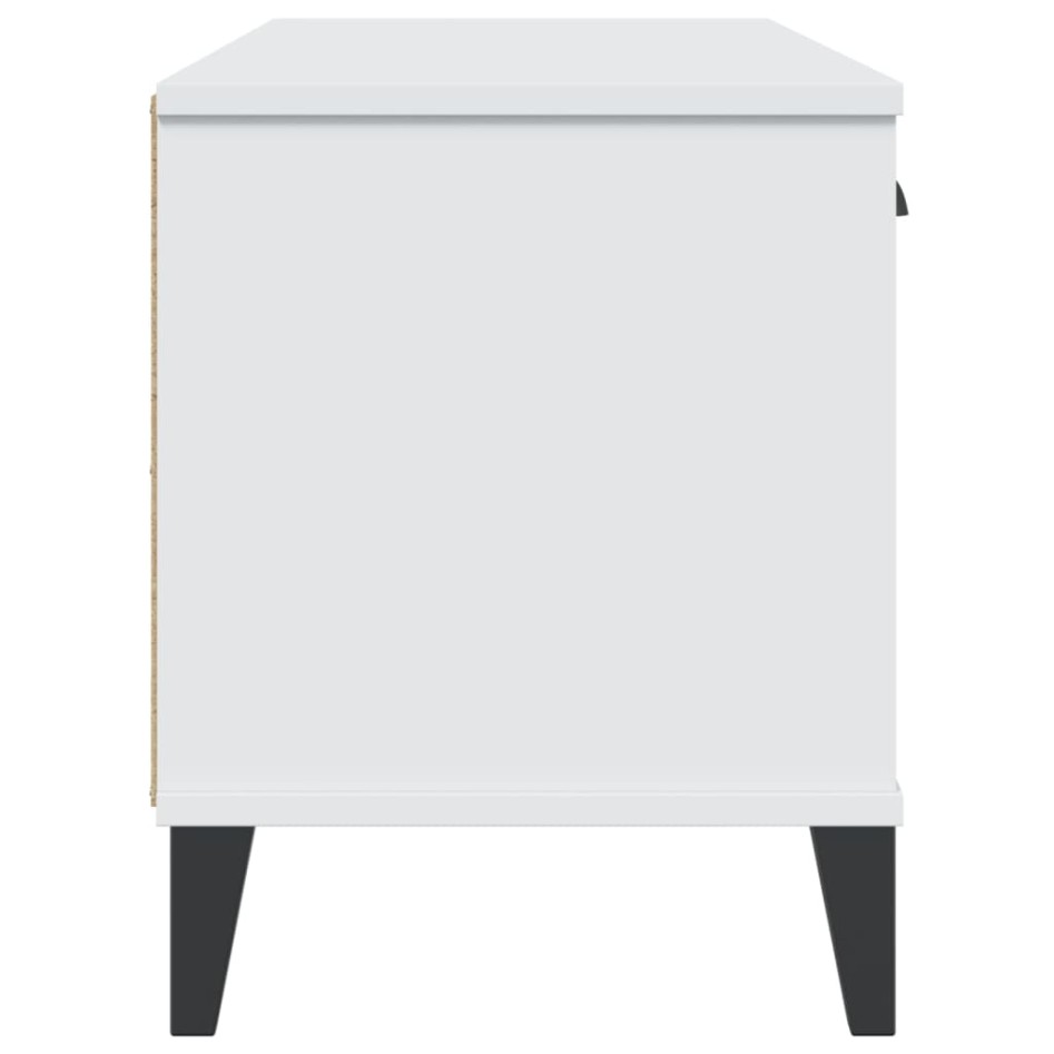 Banco zapatero VIKEN madera maciza de pino blanco 106x35x45