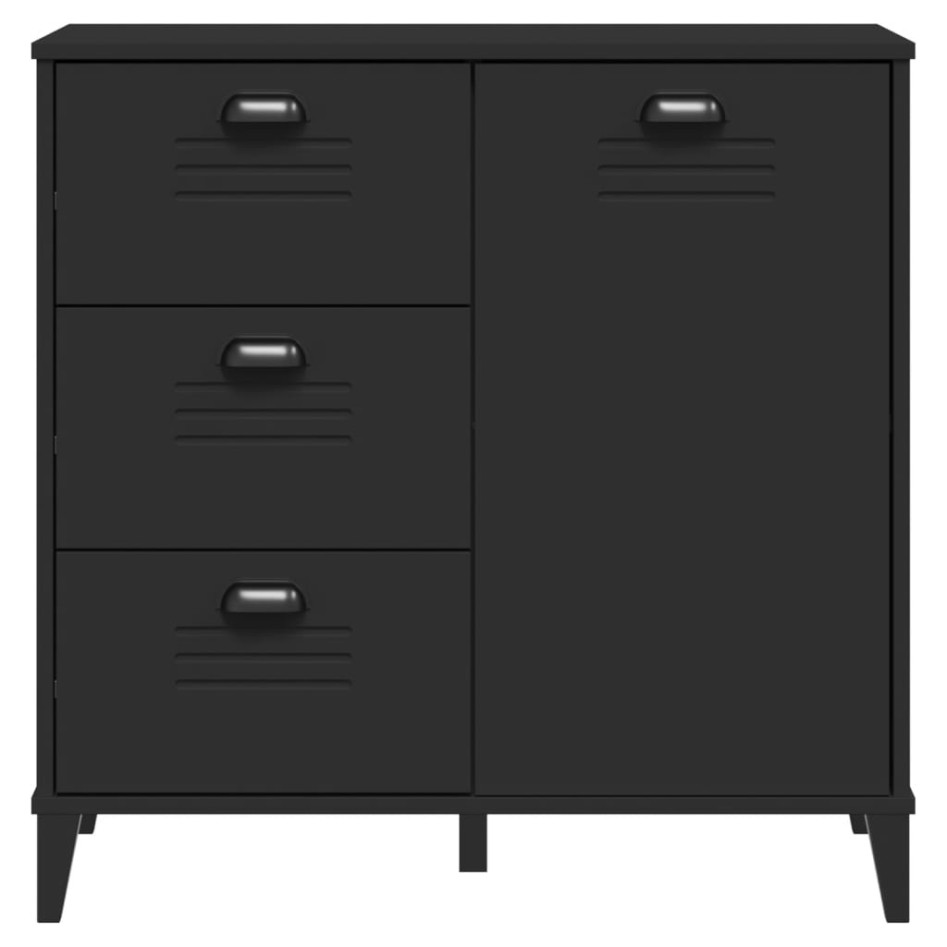 Aparador VIKEN madera maciza de pino negro 80x40x80