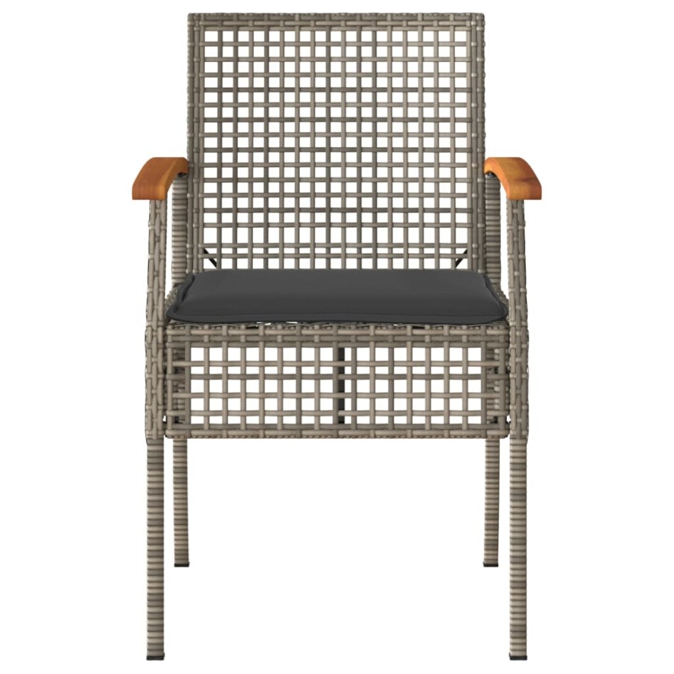 Set de muebles de jardín 4 pzas y cojines ratán sintético