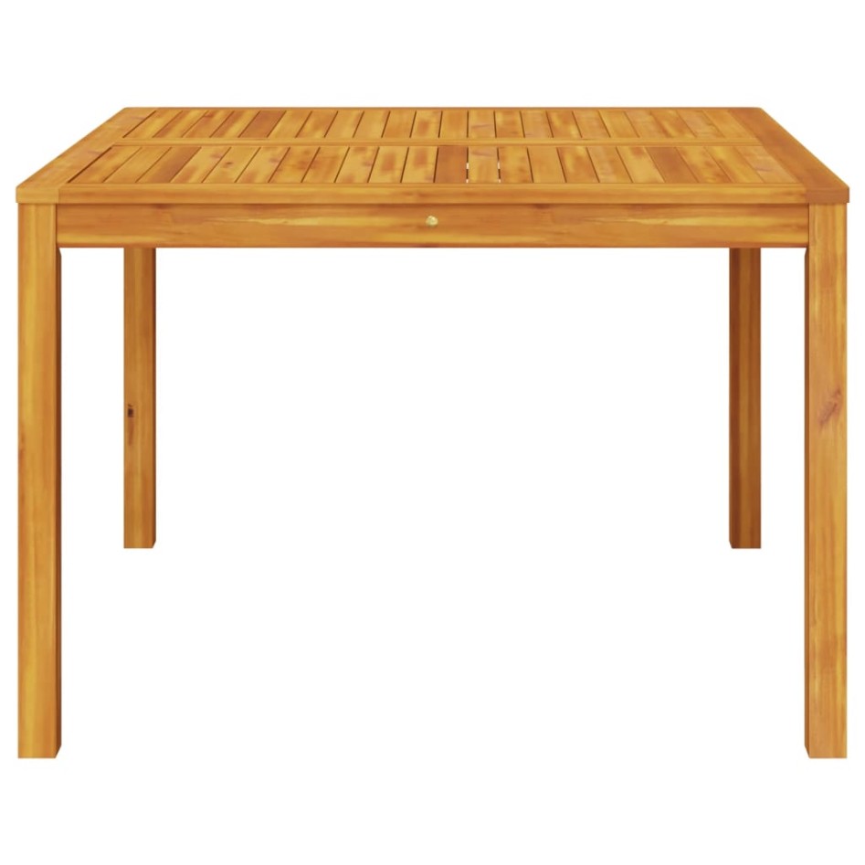 Mesa de comedor de jardín madera maciza de acacia 110x110x75