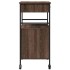 Carrito de cocina madera ingeniería marrón roble 56x43x89,5