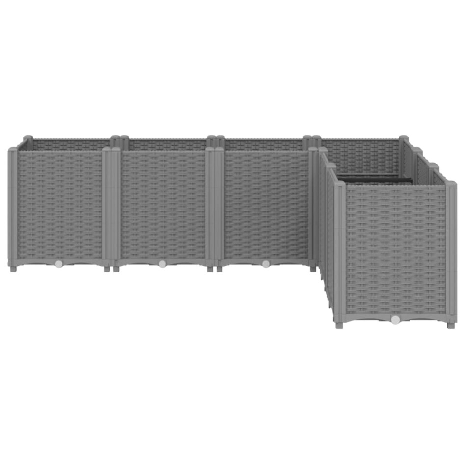 Jardinera PP gris claro 160x120x53