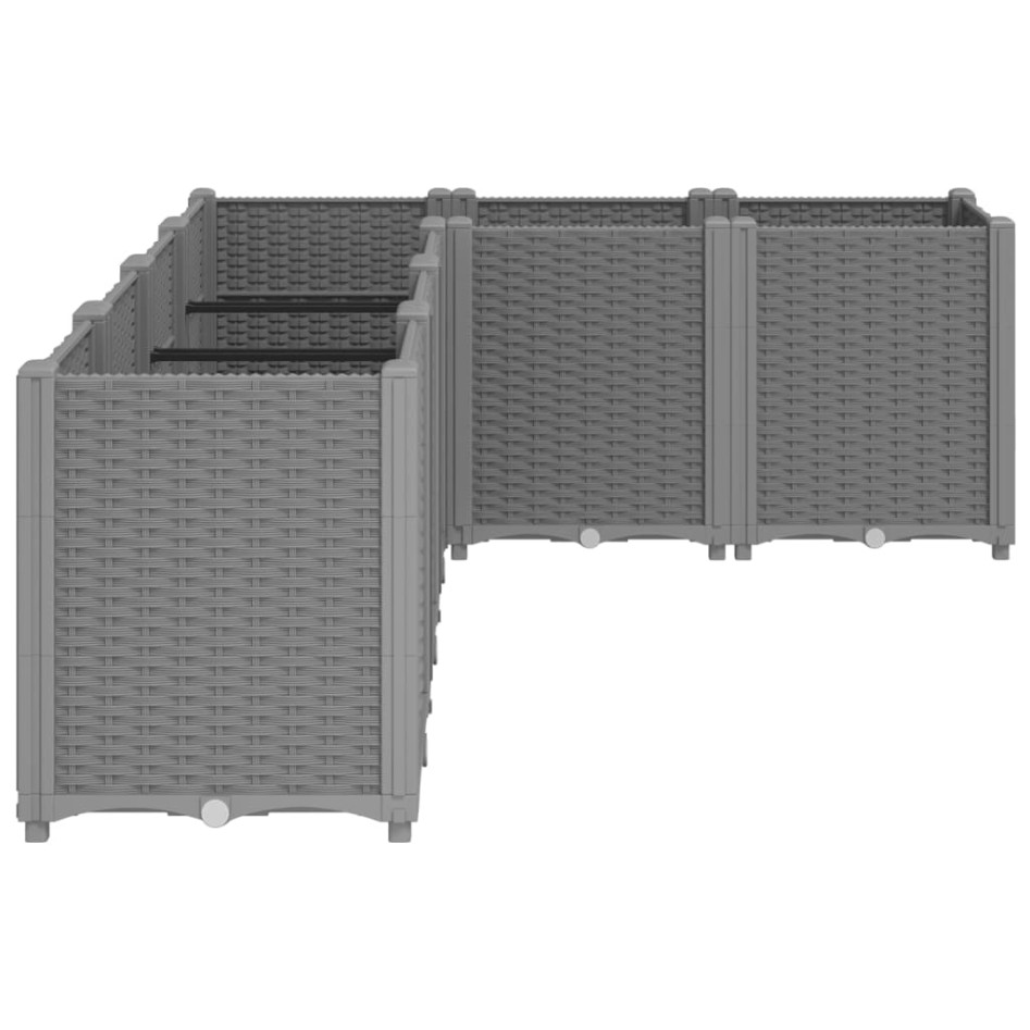 Jardinera PP gris claro 160x120x53