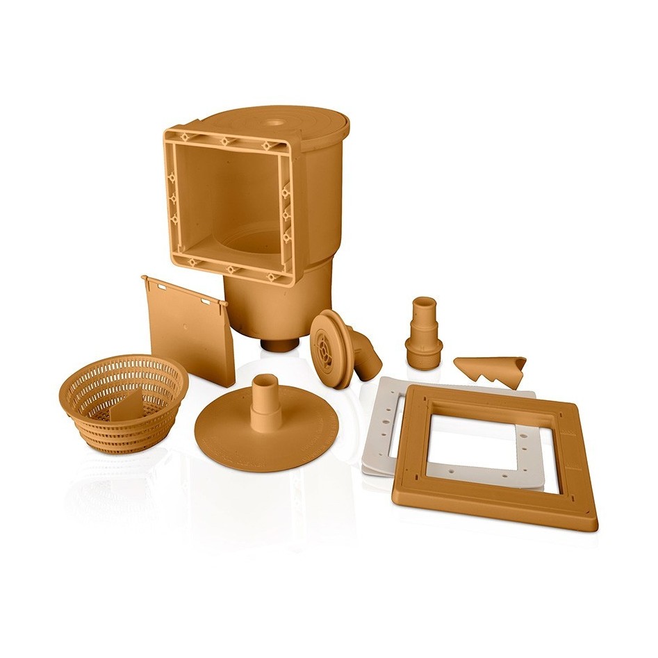 Skimmer marrón y boquilla de impulsión Gre AR100W