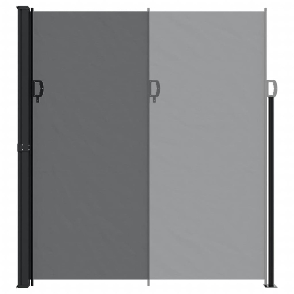 Toldo lateral retráctil negro 220x500