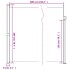 Toldo lateral retráctil crema 200x600