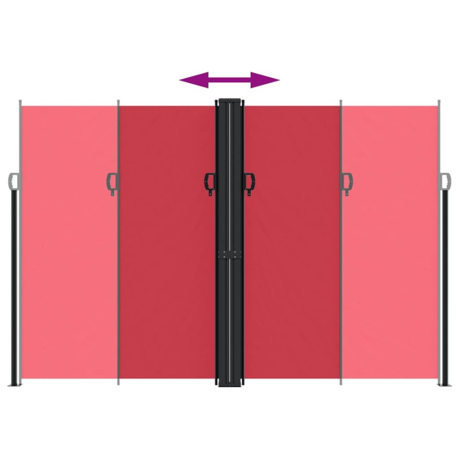 Toldo lateral retráctil rojo 220x1200