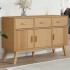 Aparador OLDEN madera maciza de pino marrón 114x43x73,5