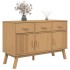 Aparador OLDEN madera maciza de pino marrón 114x43x73,5