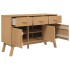 Aparador OLDEN madera maciza de pino marrón 114x43x73,5
