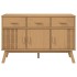 Aparador OLDEN madera maciza de pino marrón 114x43x73,5