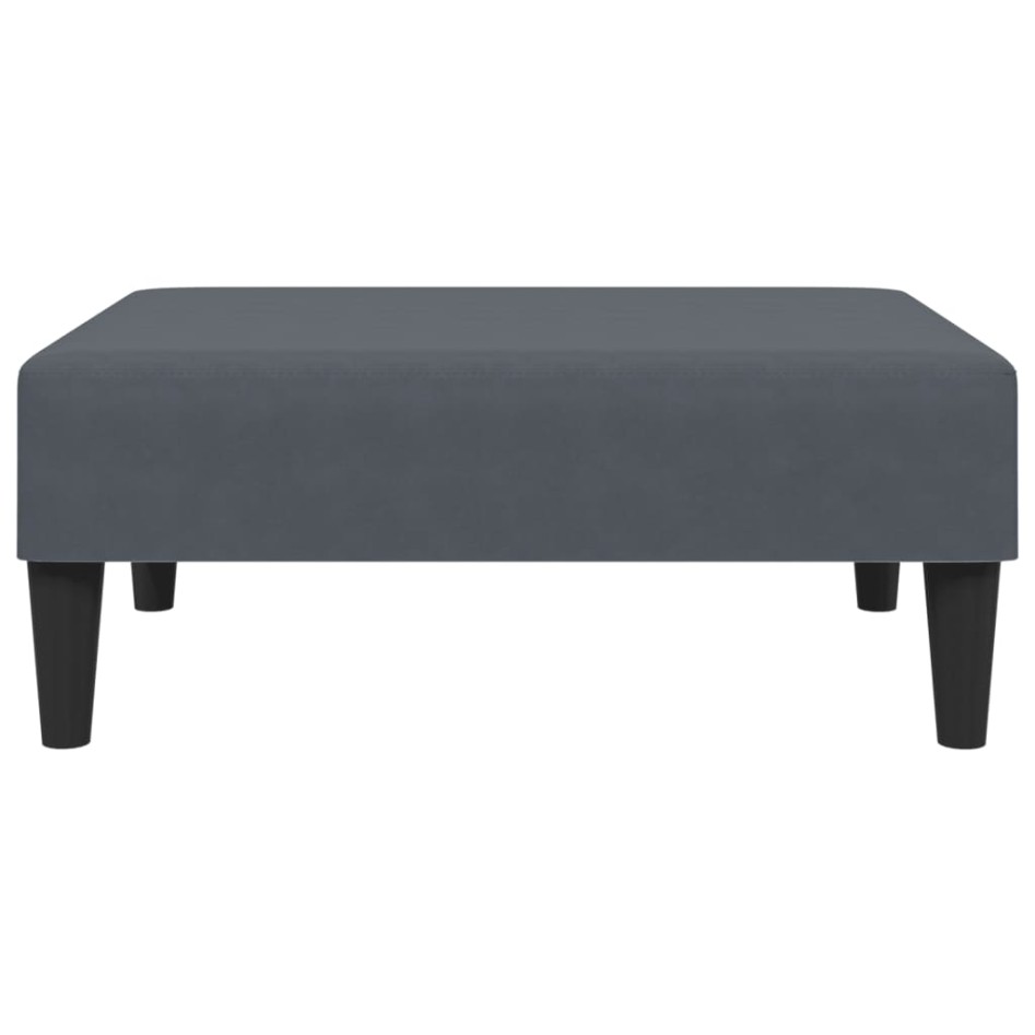 Sofá cama 2 plazas y almohadas taburete terciopelo gris