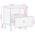 Mesitas de noche 2 uds madera maciza de mango negro 40x33x46