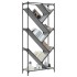 Estantería madera ingeniería y metal gris Sonoma 79x30x180