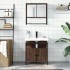 Set de muebles baño 2 pzas madera contrachapada marrón