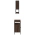 Set de muebles baño 2 pzas madera contrachapada marrón