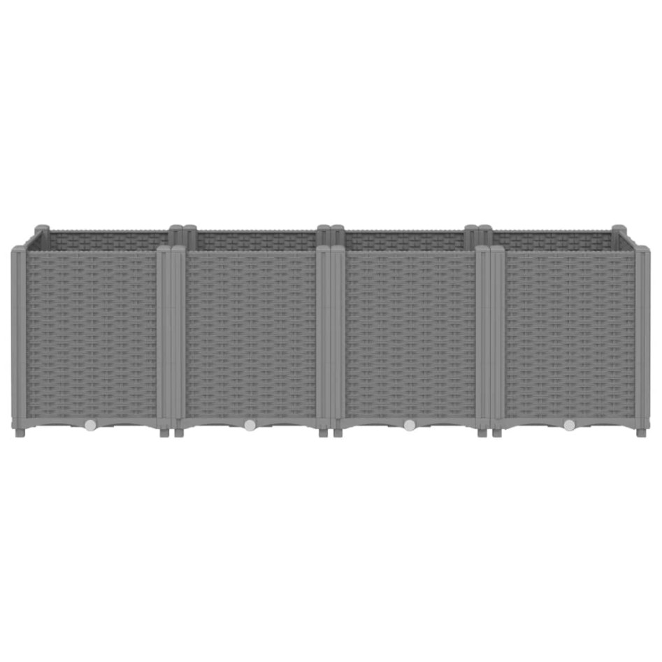 Jardinera PP gris claro 160x40x53