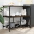 Carrito de cocina madera ingeniería roble ahumado 100x50x95