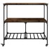 Carrito de cocina madera ingeniería roble ahumado 100x50x95