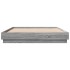 Estructura de cama con luces LED gris Sonoma 150x200