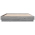 Estructura de cama con luces LED gris Sonoma 140x200
