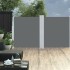 Toldo lateral retráctil gris antracita 140x600