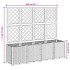 Jardinera con enrejado PP blanco 160x40x140