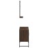 Set de muebles de baño 2 pzas madera de ingeniería marrón