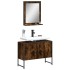 Set de muebles de baño 2 pzas madera ingeniería roble
