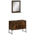 Set de muebles de baño 2 pzas madera ingeniería roble