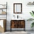 Set de muebles de baño 2 pzas madera ingeniería roble