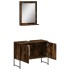 Set de muebles de baño 2 pzas madera ingeniería roble