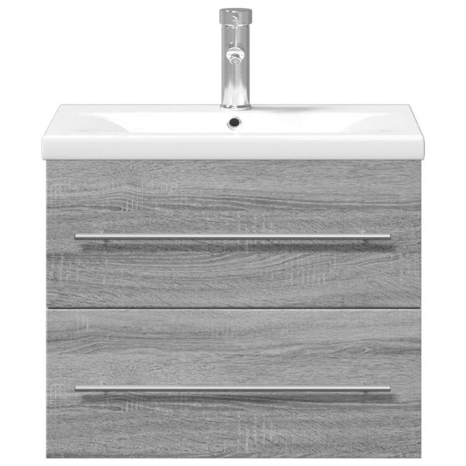 Mueble de baño con lavabo integrado gris